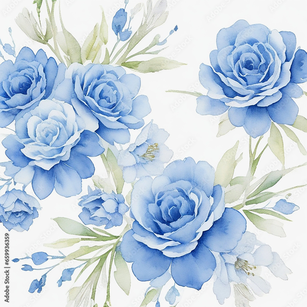 Fototapeta premium Colorful floral Ai generated design