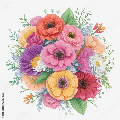 Colorful floral Ai generated design