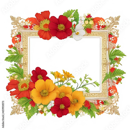 Colorful floral Ai generated design