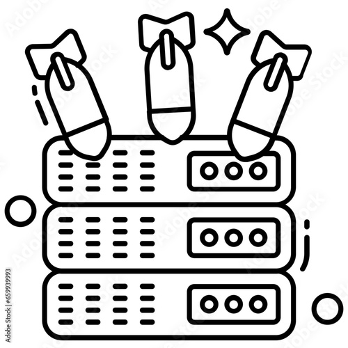 An icon design of ddos attack 