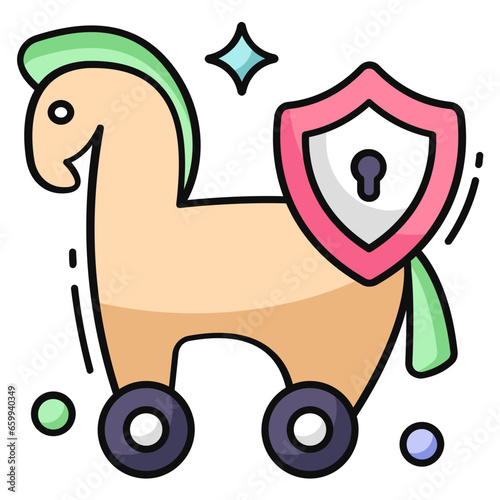 Perfect design icon of trojan horse security 