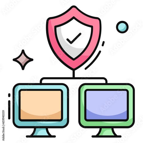 Free Download Editable design icon of computer security  - GFXLoad