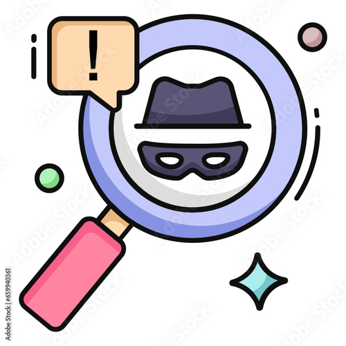 Premium download icon of hacker analysis 