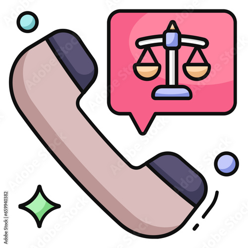 An icon design of justice call