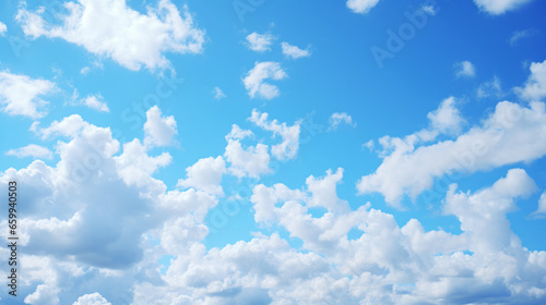 View of Clouds against blue sky. Background  wallpaper. Copy space concept.