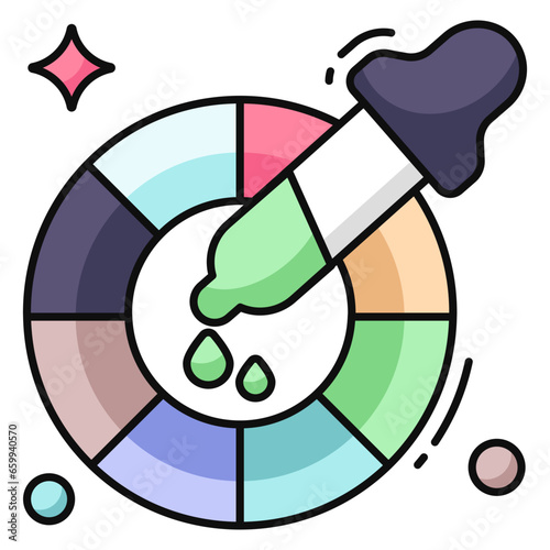 A unique design icon of dropper