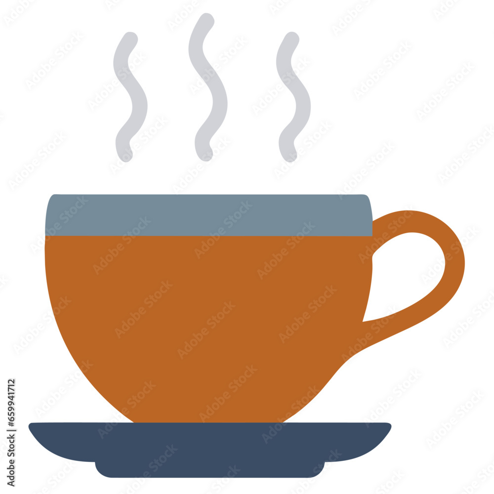 Vector aislado icono taza de café humeante Vector aislado icono taza de café humeante