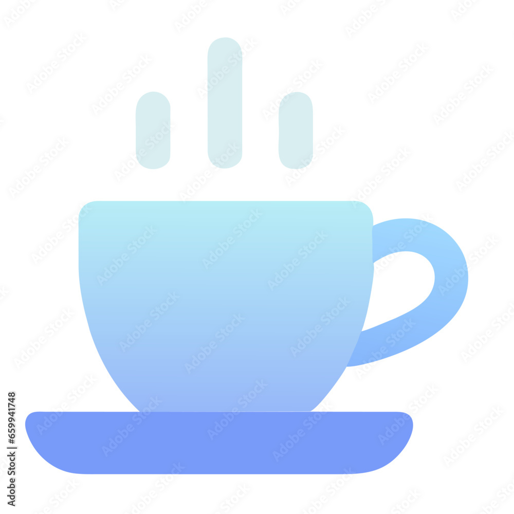 Vector aislado icono taza de café humeante Vector aislado icono taza de café humeante