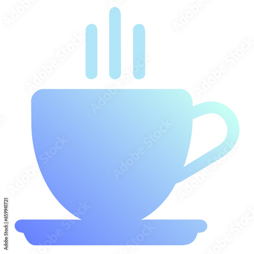 Vector aislado icono taza de café humeante