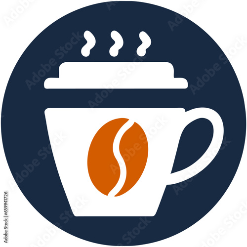 Vector aislado icono taza de café humeante