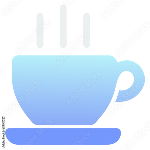 Vector aislado icono taza de café humeante