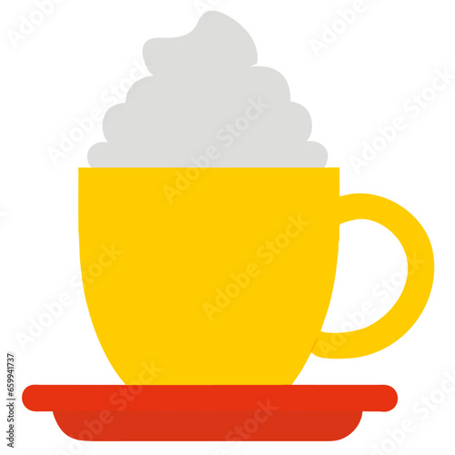 Vector aislado icono taza de café humeante
