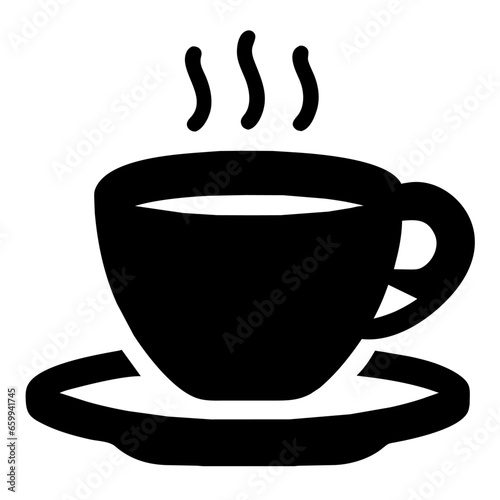 Vector aislado icono taza de café humeante