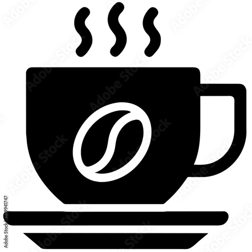 Vector aislado icono taza de café humeante