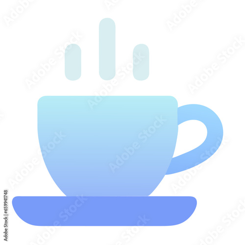 Vector aislado icono taza de café humeante