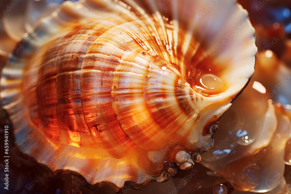 Sea shell macro. Generative ai Sea shell macro. Generative ai