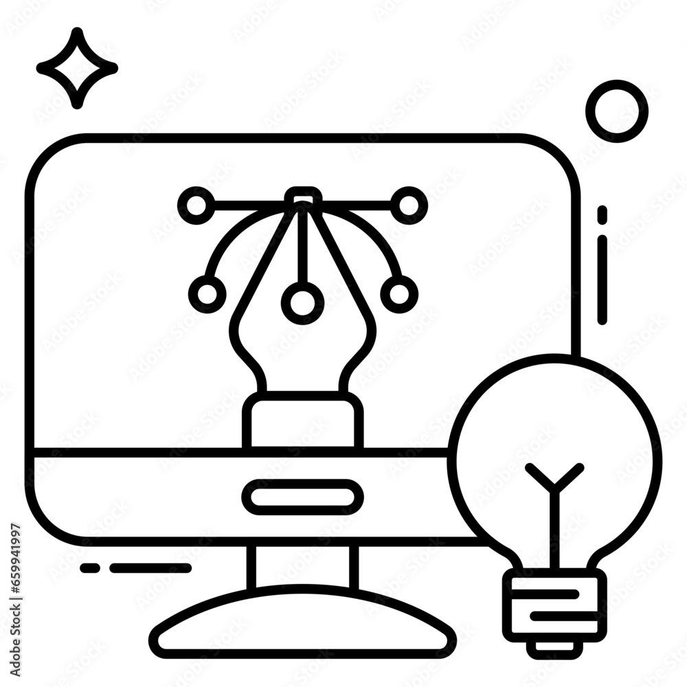 Trendy design icon of bezier file Trendy design icon of bezier file