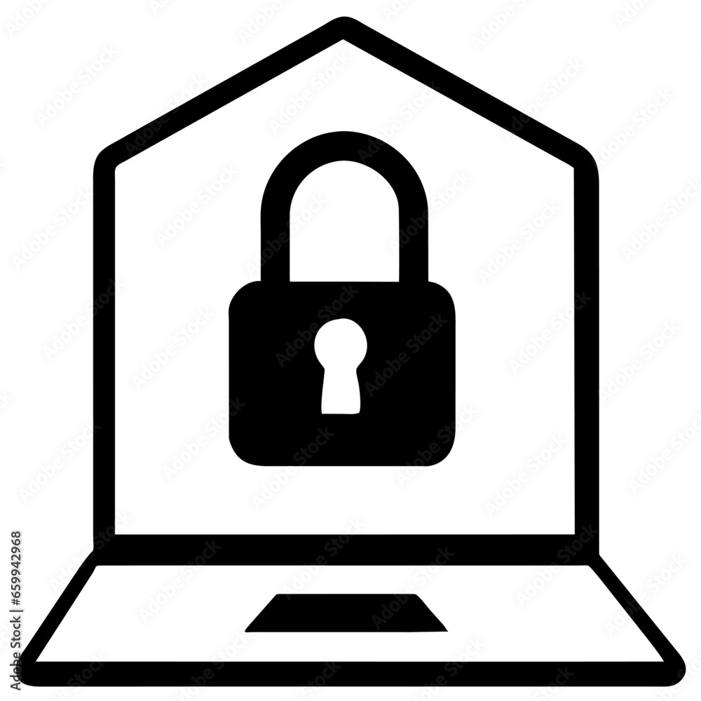 Icono o símbolo de ciberseguridad, antivirus. Icono o símbolo de ciberseguridad, antivirus.