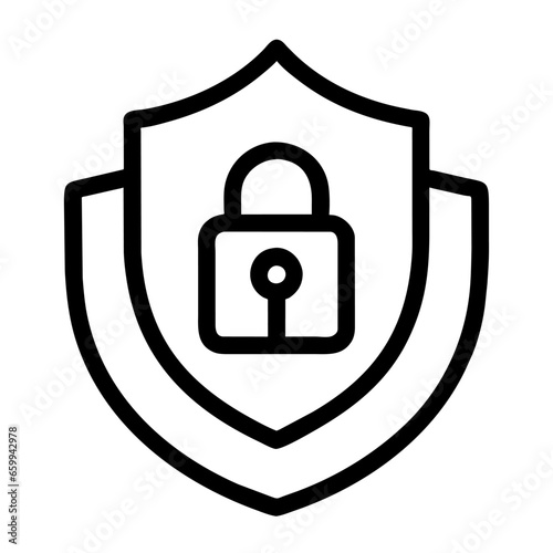 Icono o símbolo de ciberseguridad, antivirus.