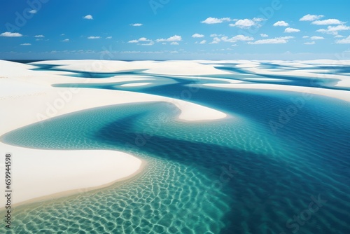 Aerial view of lagoon in Brazil