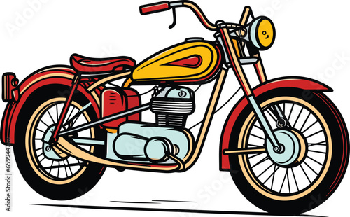 Classic vintage motorcycle emblem icon template  vector
