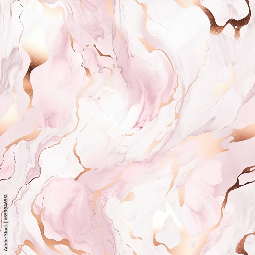 Seamless Pattern rose gold marble paper