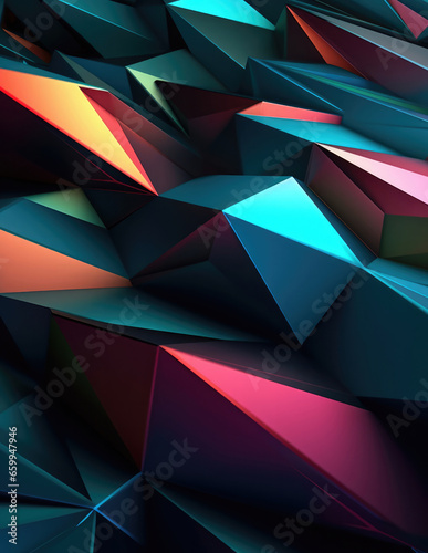 Abstract technology background with triangles