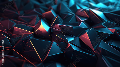 Mesmerizing 3D Style Geometry Abstract Background in Vibrant Colors, Ideal for Modern Designs and Artistic Concepts
