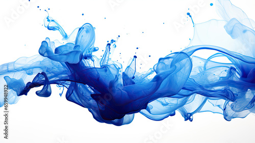 Fototapeta blue water splash isolated on white