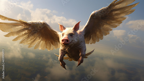 Pig flying wings
