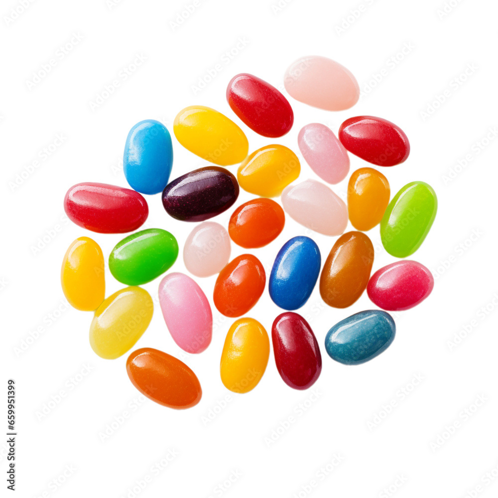 jelly beans isolated on a white background, ai generated jelly beans isolated on a white background, ai generated