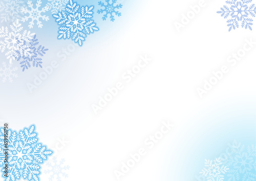 雪のイメージ　背景　ブルー