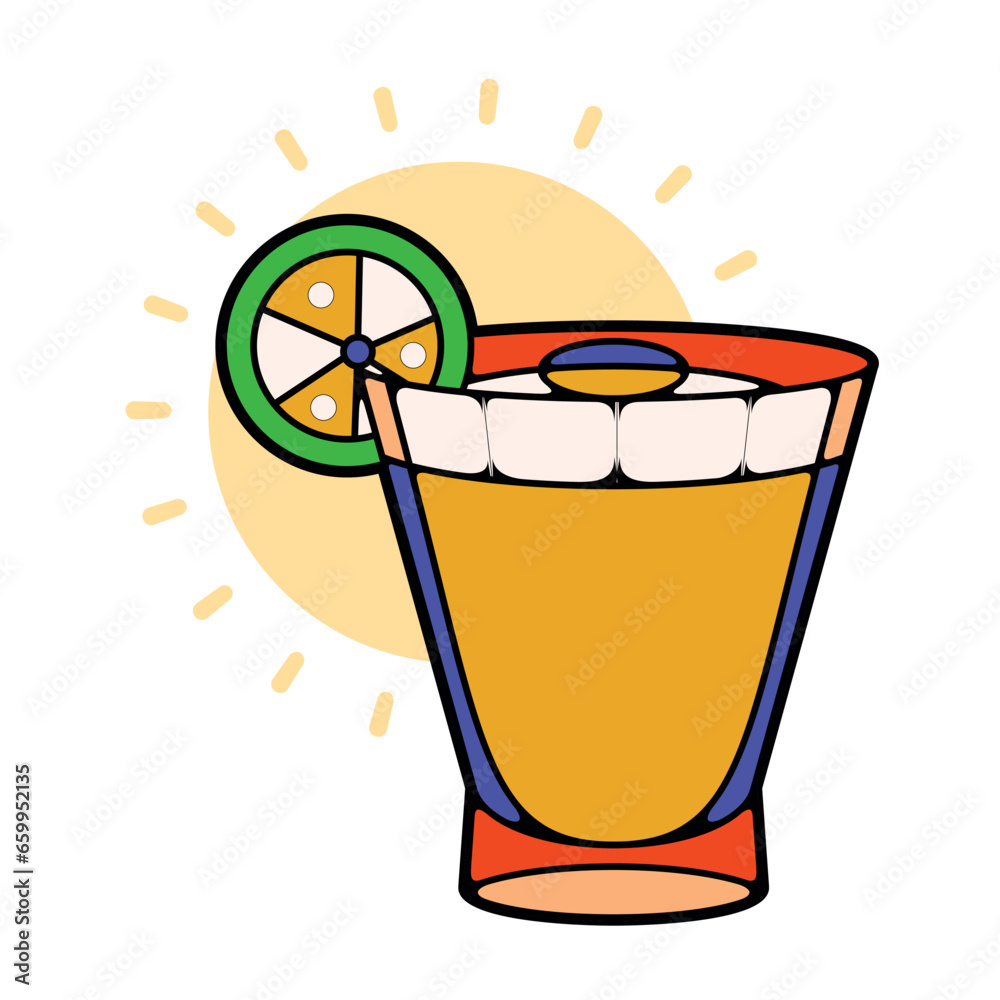 Vector Traditional Peru Drink Icon Illustration Isolated