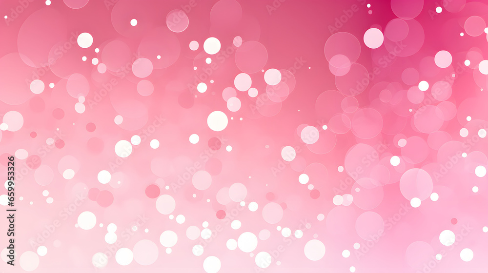 Pink and white dots over pink background