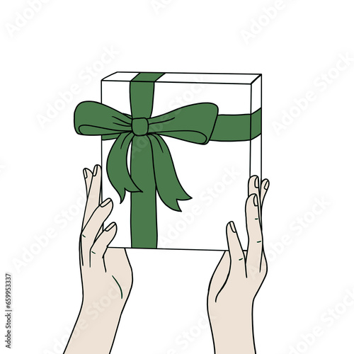 Hand holding a gift