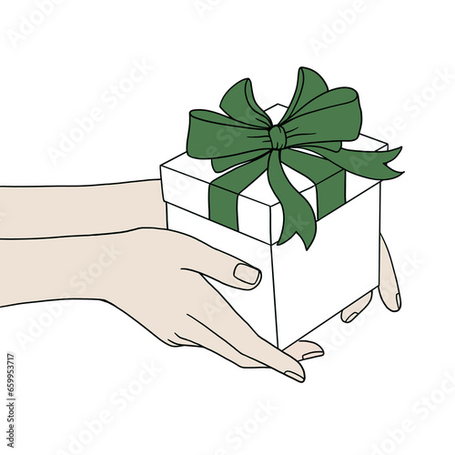 Hand holding a gift