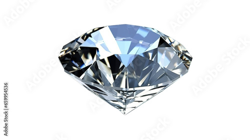 Transparent diamond, isolated on transparent background, Generative ai.