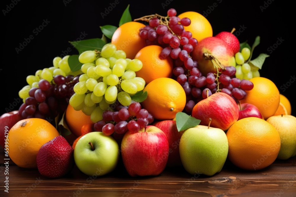 a variety of ripe fruits of different colors a variety of ripe fruits of different colors