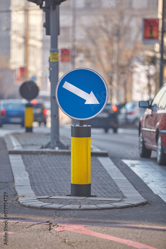 Traffic sign on the street. © astrosystem