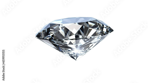 Transparent diamond  isolated on transparent background  Generative ai.