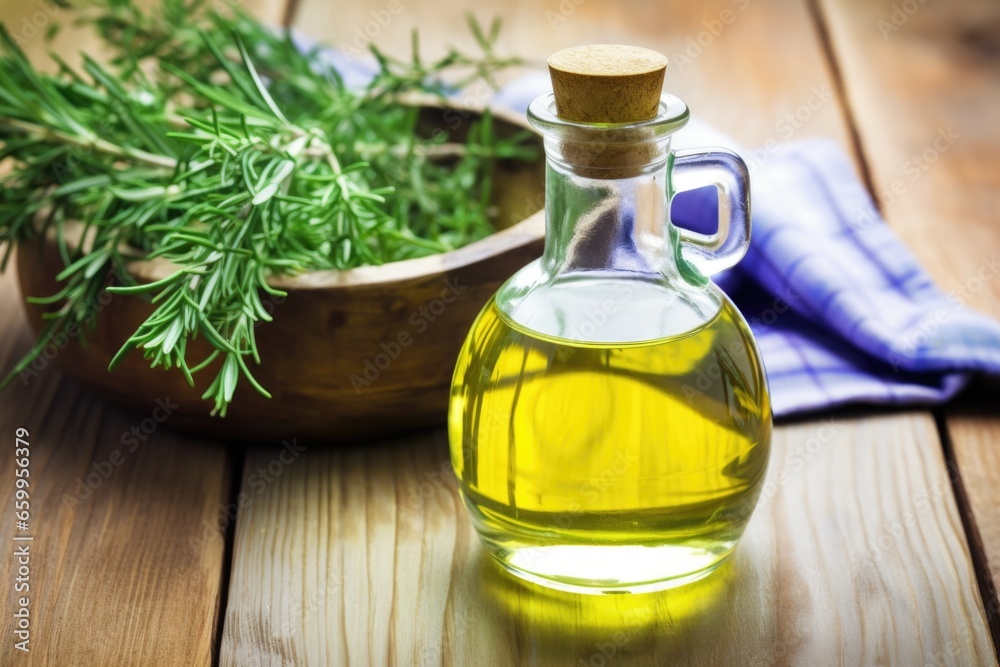 a jug of distilled water with essential oils a jug of distilled water with essential oils