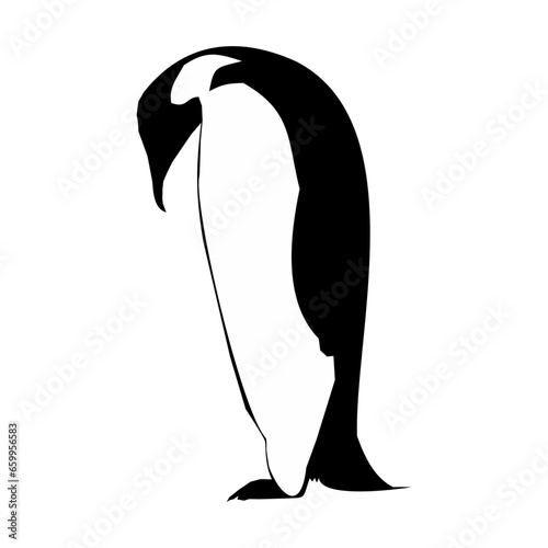 silhouette of a penguin