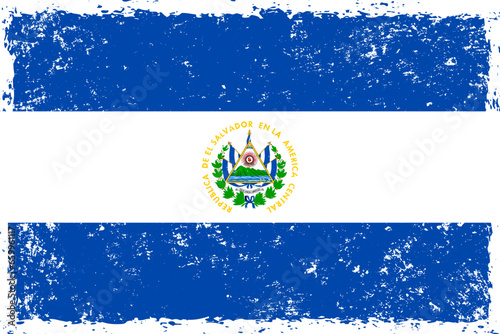 El Salvador flag grunge distressed style