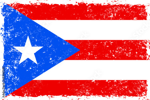 Puerto rico flag grunge distressed style