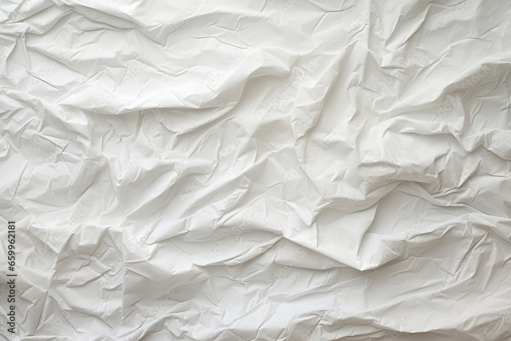Obraz premium white crinkled paper texture background