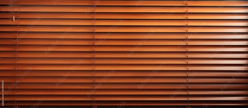 Brown wooden blinds zoomed in Brown wooden blinds zoomed in