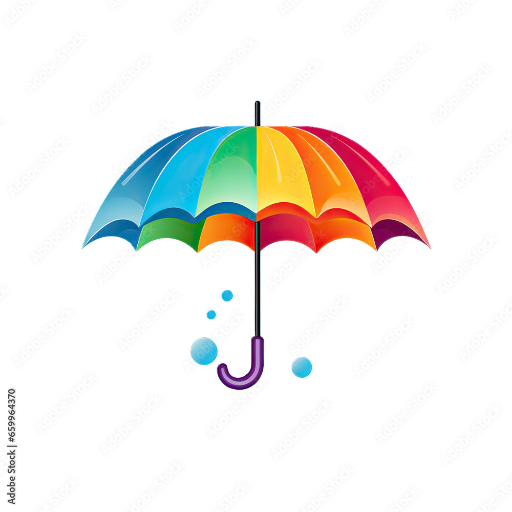 Colorful umbrella AI generative Colorful umbrella AI generative