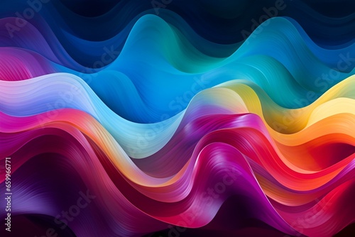 abstract colorful wave background AI Generative 