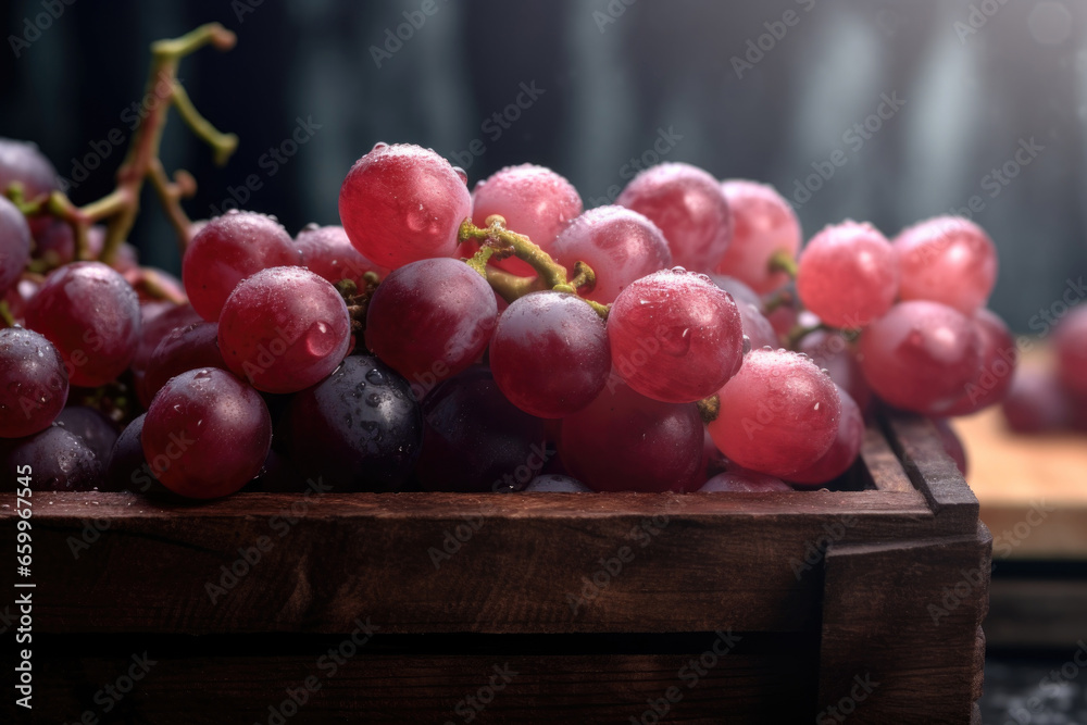 red grapes in a basket red grapes in a basket