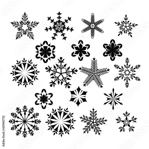 christmas snowflakes clipart